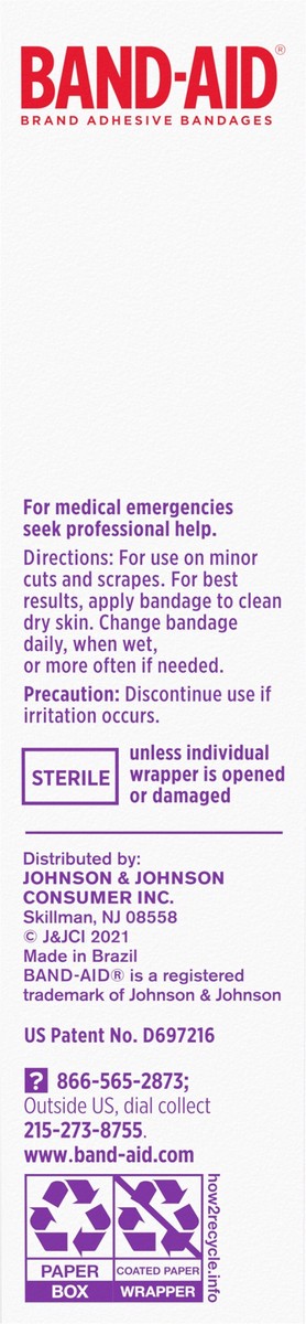 slide 8 of 8, BAND-AID Adhesive Bandages for Sensitive Skin, Hypoallergenic Bandages with Painless Removal, Stays on When Wet and Suitable for Eczema Prone Skin, Sterile, Extra Large Size, 7 ct, 7 ct