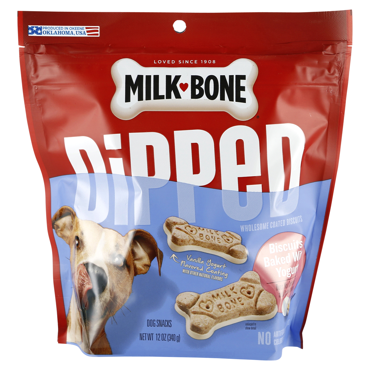 slide 1 of 8, Milk-Bone Dipped Vanilla Yogurt Crunchy Dog Treats - 12oz/4ct, 12 oz