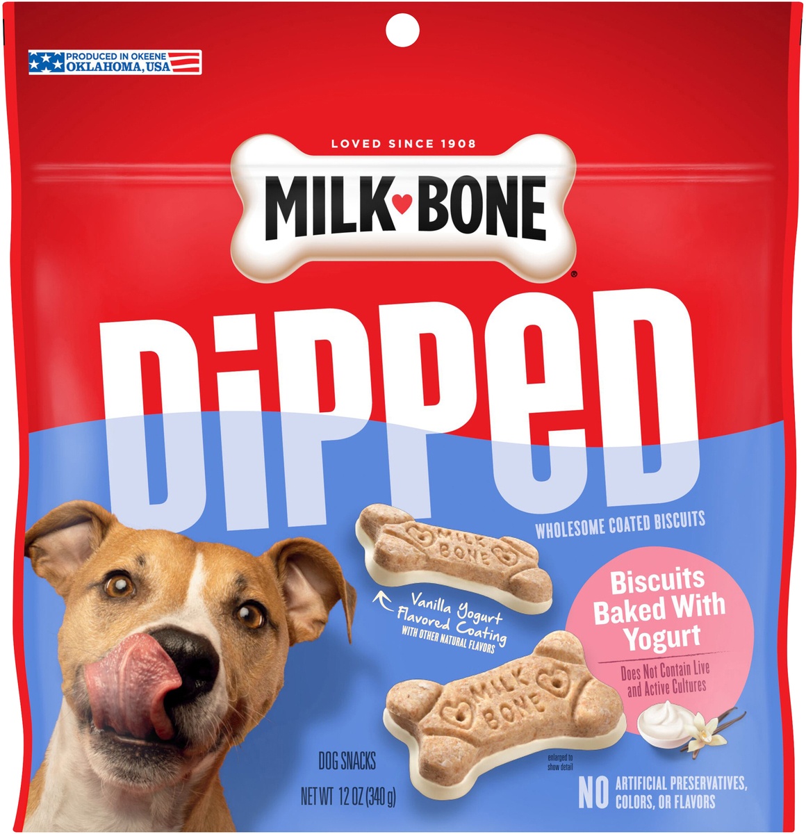 slide 7 of 8, Milk-Bone Dipped Vanilla Yogurt Crunchy Dog Treats - 12oz/4ct, 12 oz