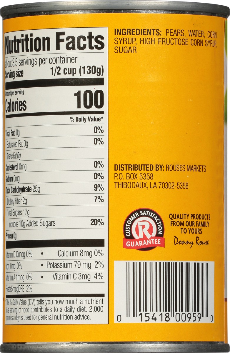 slide 3 of 12, Rouses Markets Halves Pears in Heavy Syrup 15.25 oz, 15.25 oz