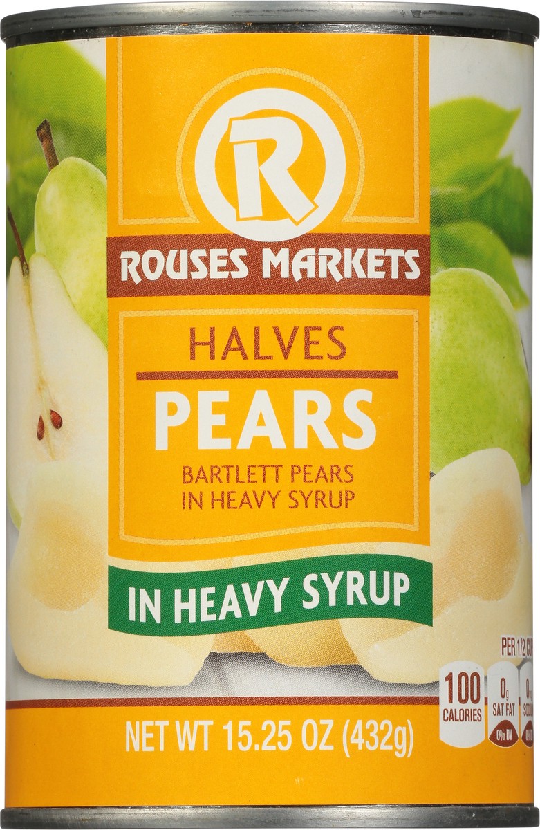 slide 12 of 12, Rouses Markets Halves Pears in Heavy Syrup 15.25 oz, 15.25 oz