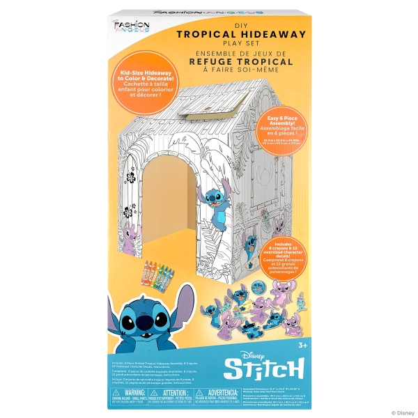 slide 3 of 7, Fashion Angels Disney's Stitch Corrugated Tropical Hideaway, Set Of 26 Pieces, 1 ct