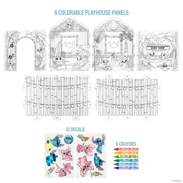 slide 5 of 7, Fashion Angels Disney's Stitch Corrugated Tropical Hideaway, Set Of 26 Pieces, 1 ct