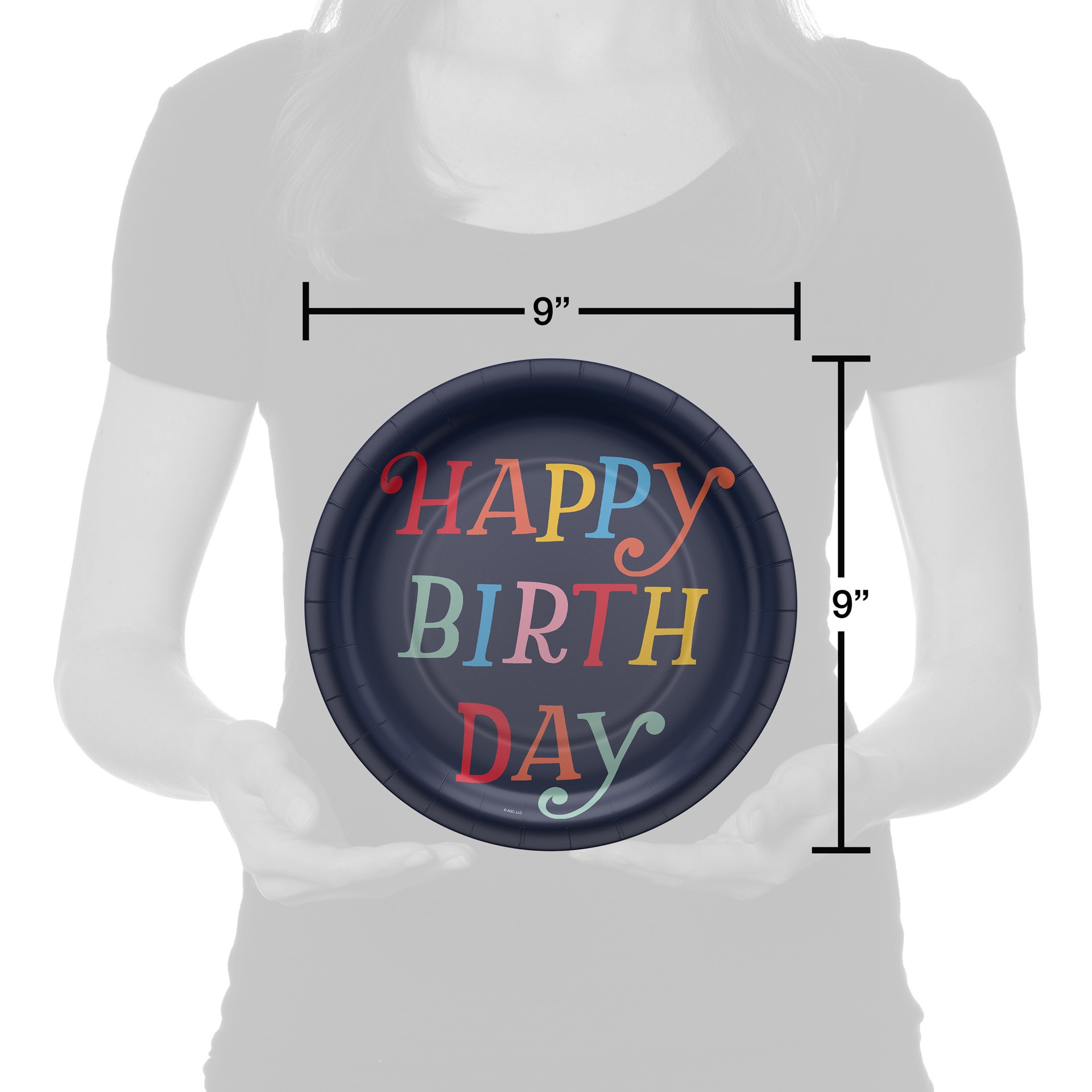 slide 2 of 3, American Greetings 10-Count 9" Birthday Paper Plates, Happy Birthday, 1 ct