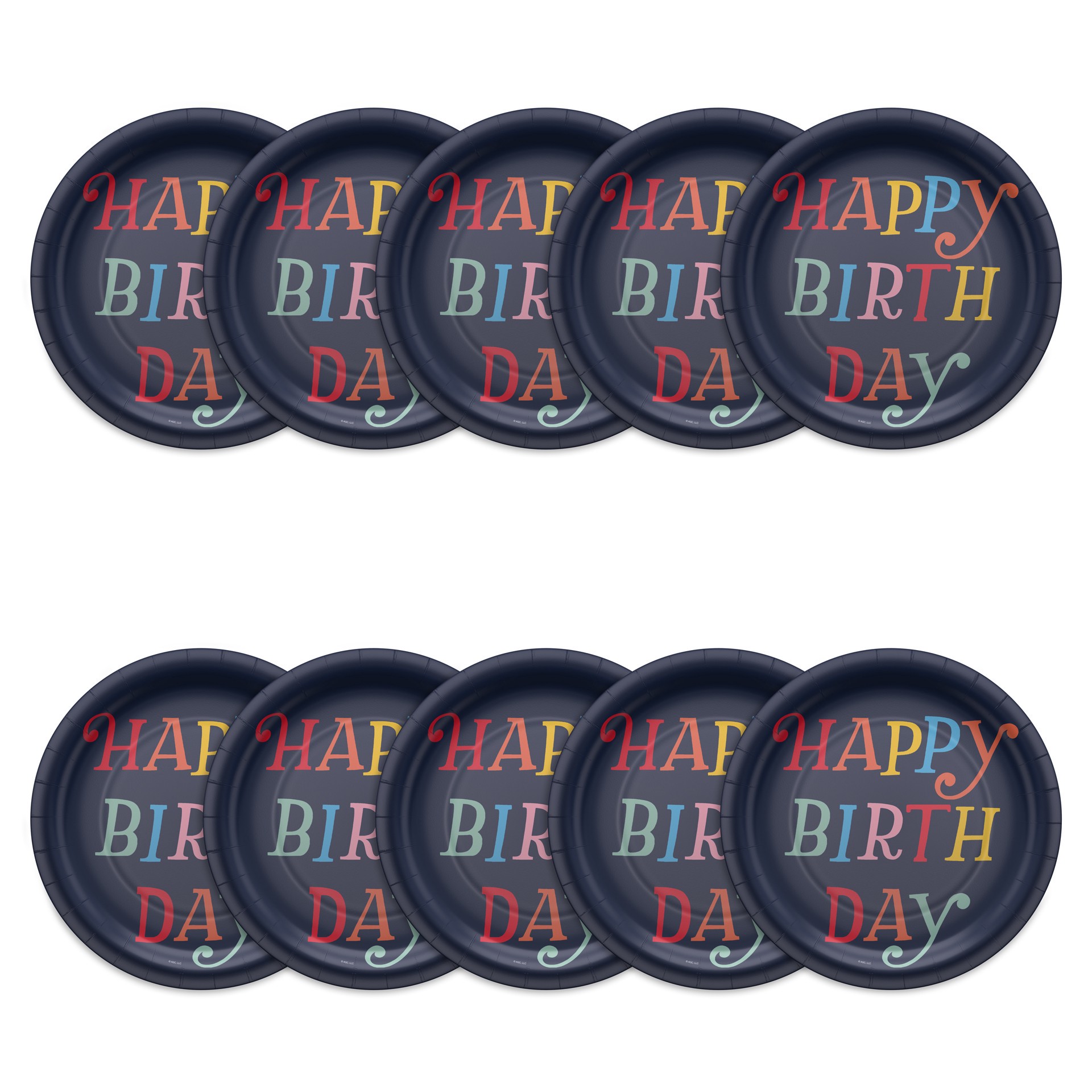 slide 3 of 3, American Greetings 10-Count 9" Birthday Paper Plates, Happy Birthday, 1 ct