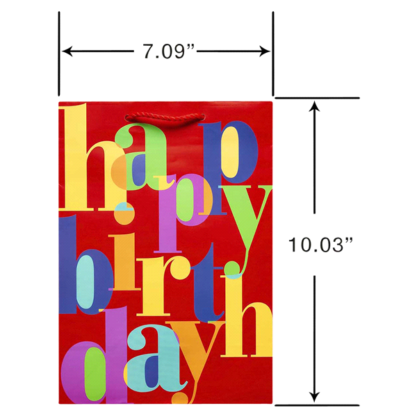 slide 10 of 13, American Greetings Gift Bag, Birthday Lettering, 1 ct