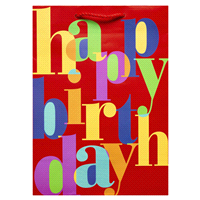 slide 3 of 13, American Greetings Gift Bag, Birthday Lettering, 1 ct