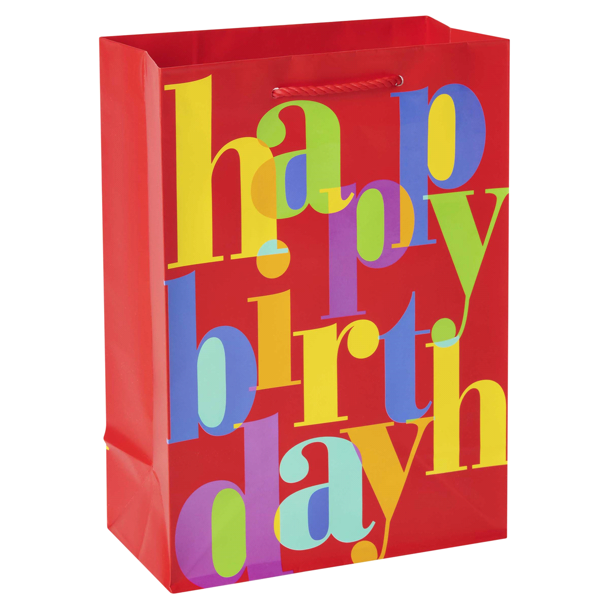 slide 1 of 13, American Greetings Gift Bag, Birthday Lettering, 1 ct