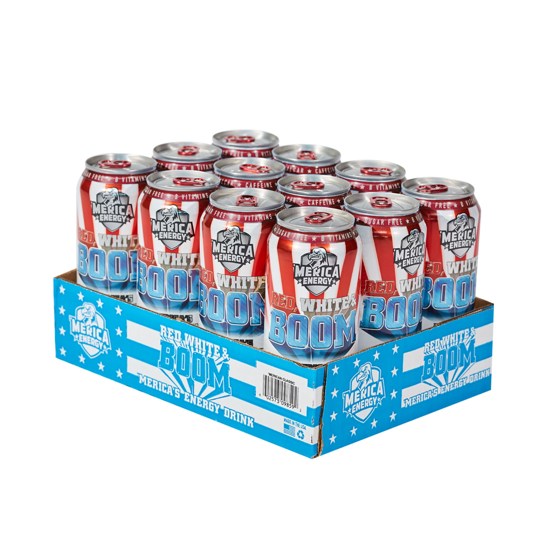 slide 1 of 1, Merica Labz Merica Energy Red, White and Boom - 'Merican Classic, 12 ct