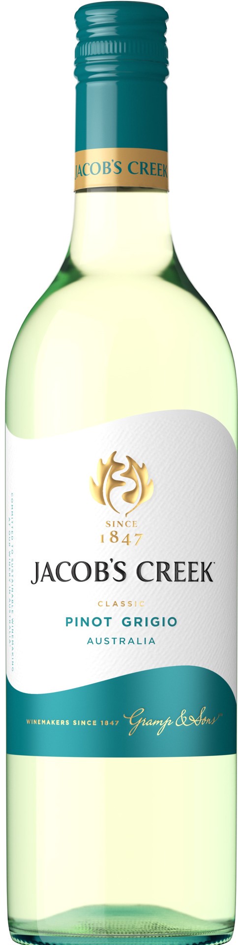 slide 1 of 5, Jacob's Creek Classic Pinot Grigio White Wine 750mL, 13% ABV, 750 ml