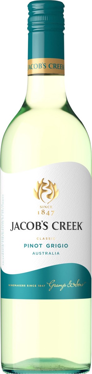 slide 1 of 5, Jacob's Creek Jacobs Creek Classic Pinot Grigio 750mL Bottle, 750 ml