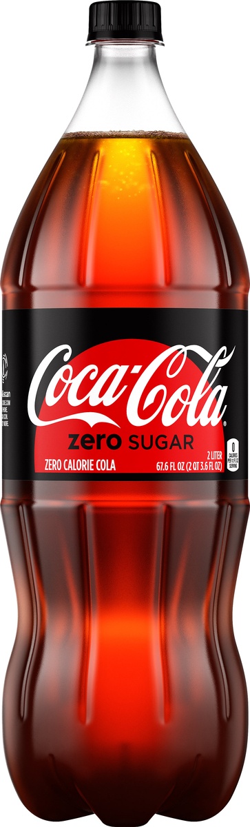 slide 7 of 8, Coca-Cola Cola Zero Calorie Zero Sugar, 2 liter