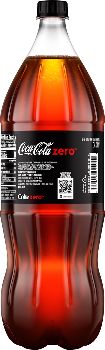 slide 8 of 8, Coca-Cola Cola Zero Calorie Zero Sugar, 2 liter
