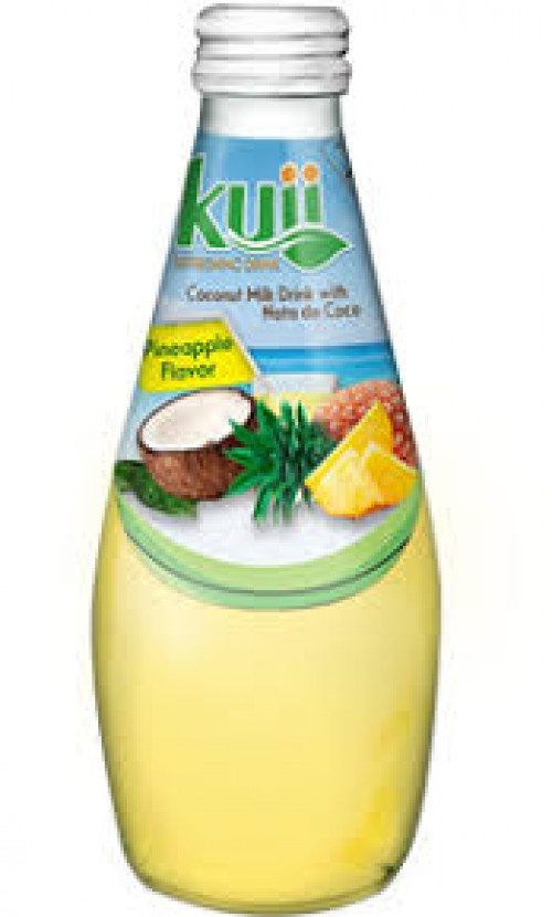 slide 1 of 1, Kuii Pineapple Flavor Coconut Milk Drink, 9.8 oz