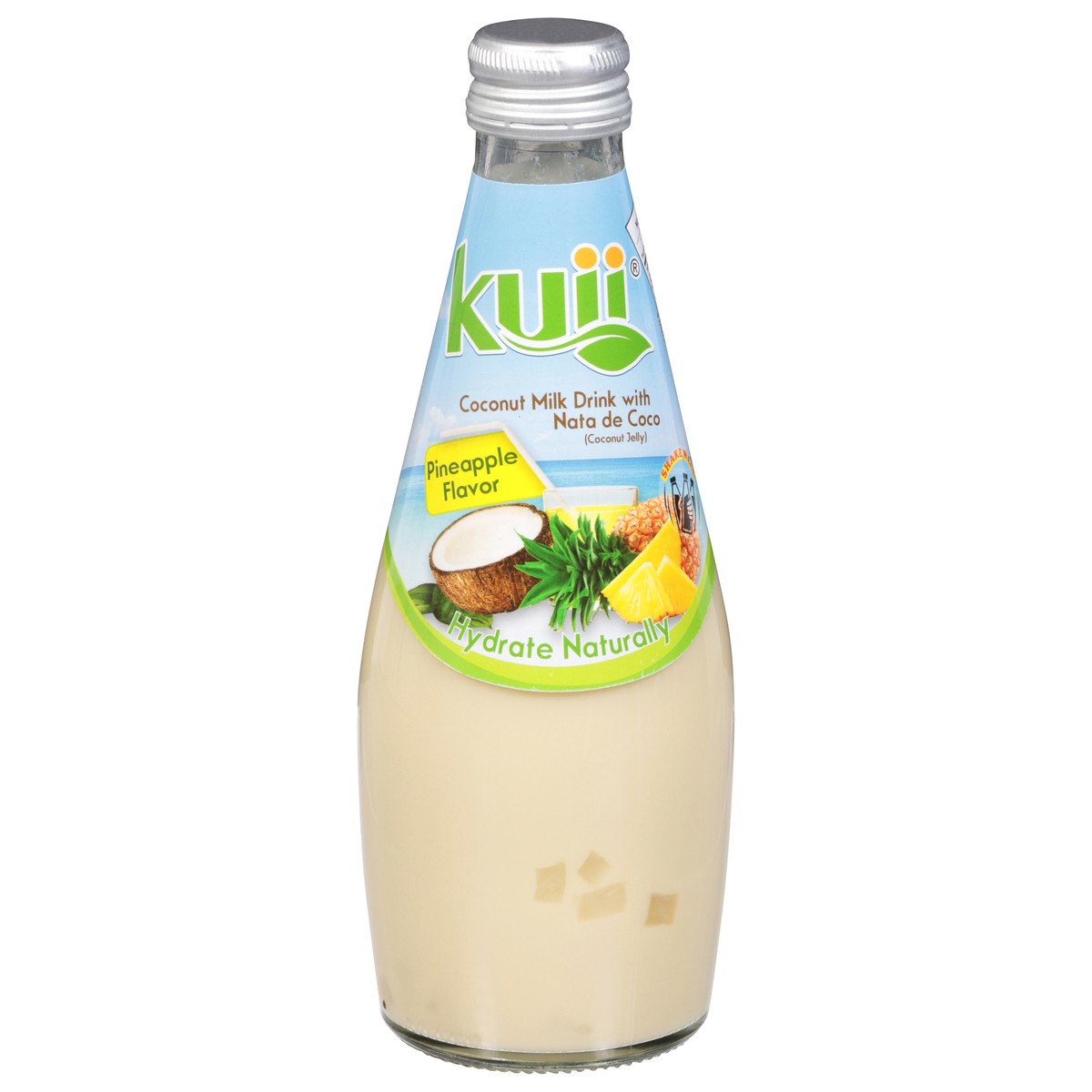 slide 1 of 9, Kuii Pineapple Flavor Coconut Milk Drink with Nata de Coco 9.8 fl oz, 9.8 oz