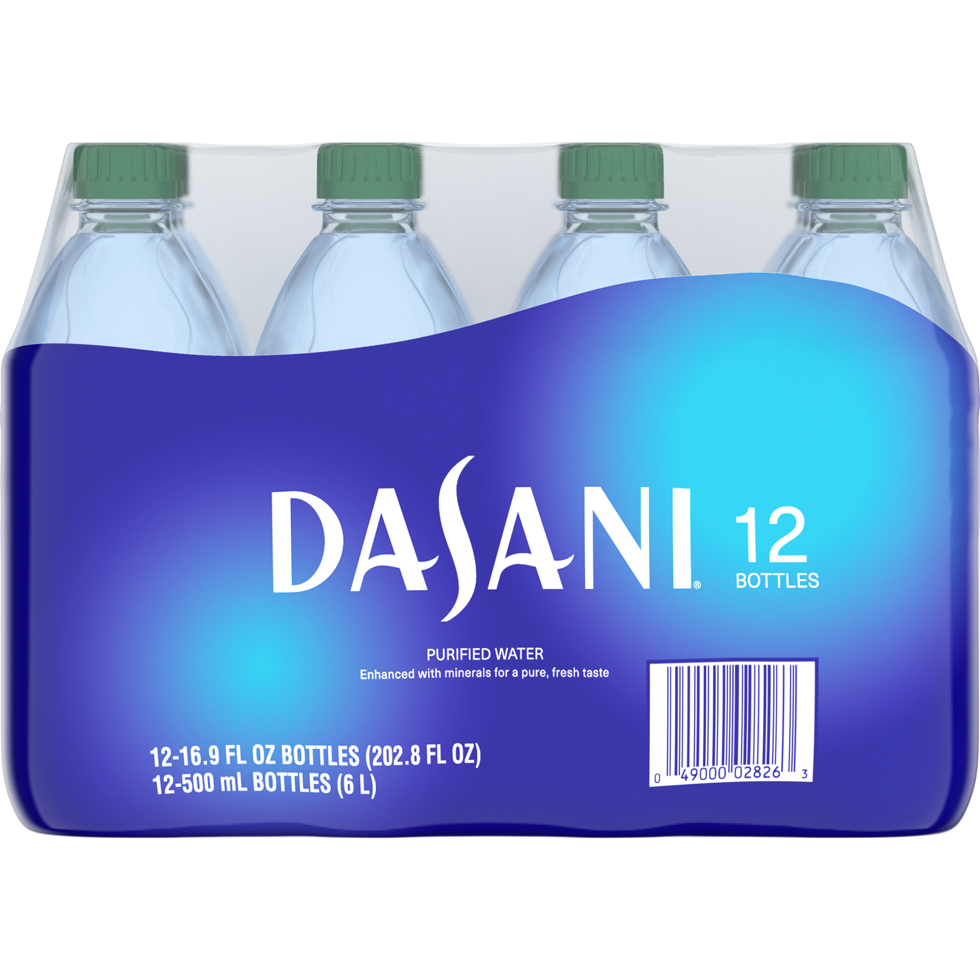 slide 1 of 5, DASANI Purified Water Bottles Enhanced with Minerals, 16.9 fl oz, 12 Pack, 202.80 fl oz
