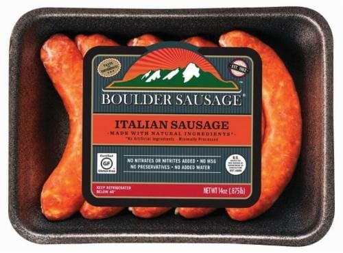 slide 1 of 1, Boulder Italian Sausage, 14 oz