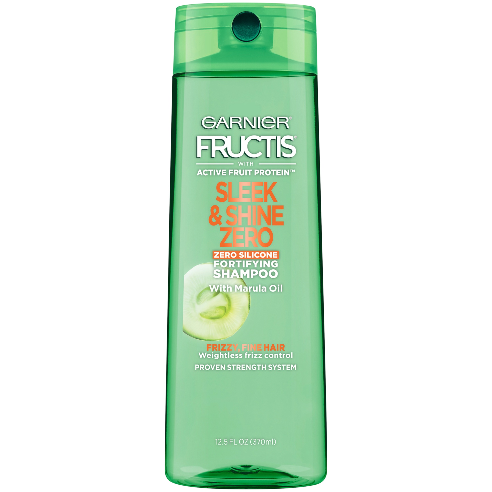 slide 2 of 2, Garnier Fructis With Active Fruit Protein Sleek & Shine Zero Fortifying Shampoo With Marula Oil, 12.5 oz