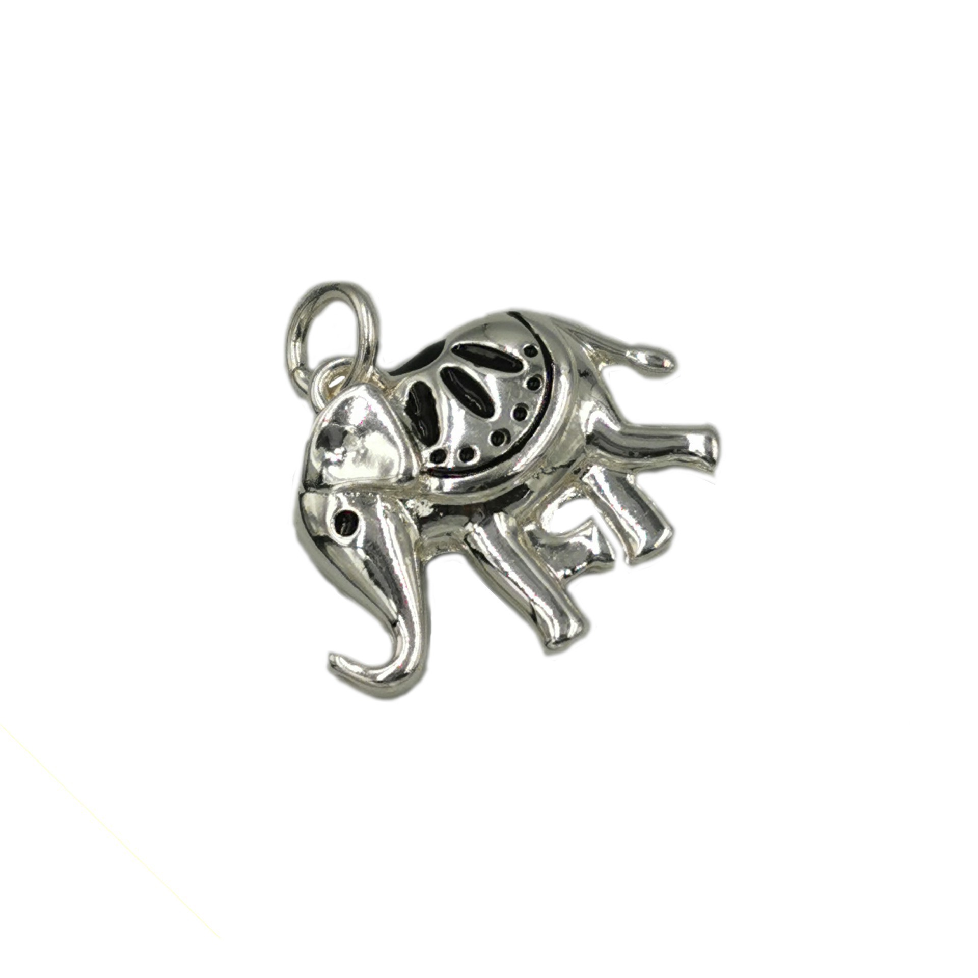 slide 4 of 4, Charmalong Antique Silver Plated Elephant Charm By Bead Landing, 0.79 in x 0.83 in x 0.2 in