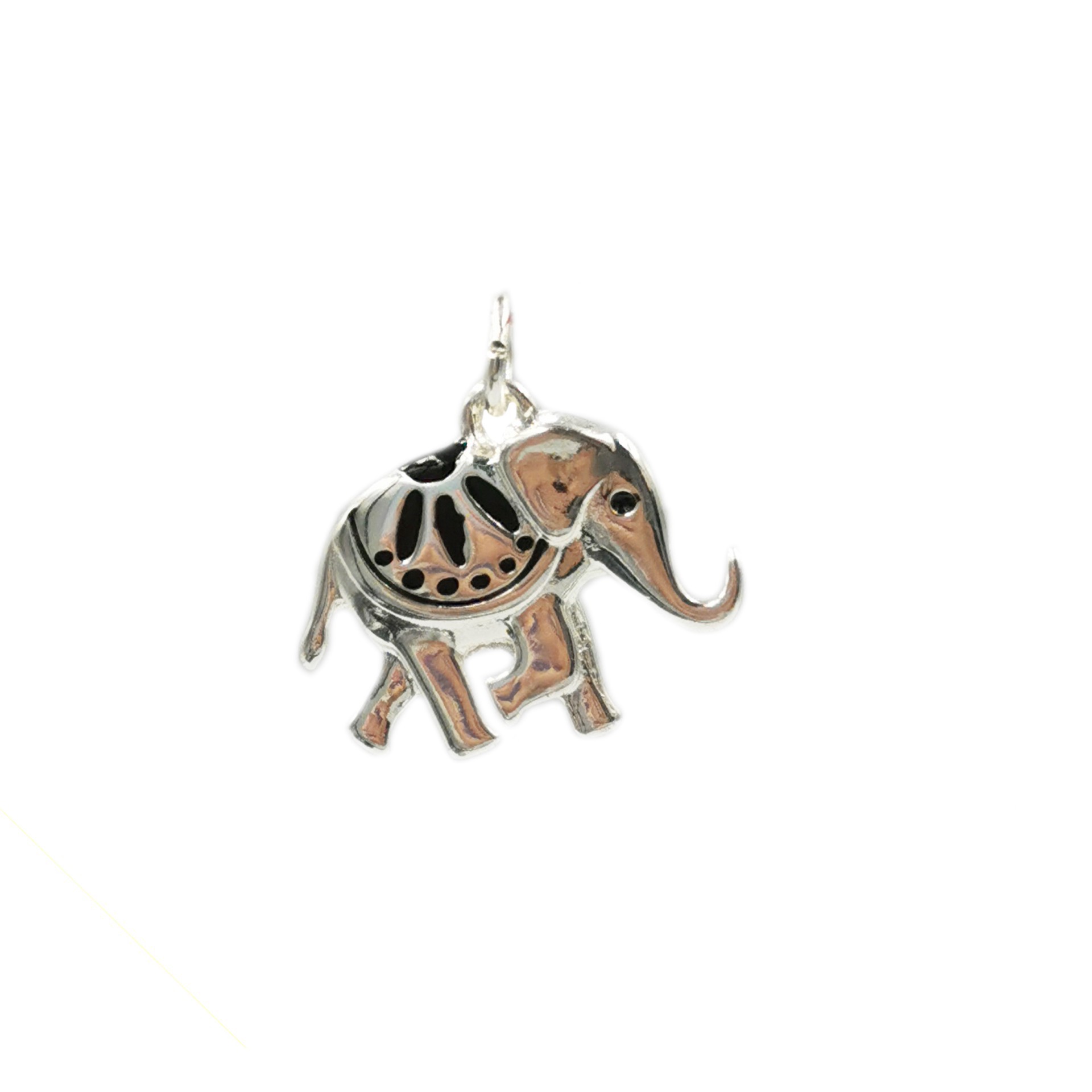 slide 3 of 4, Charmalong Antique Silver Plated Elephant Charm By Bead Landing, 0.79 in x 0.83 in x 0.2 in