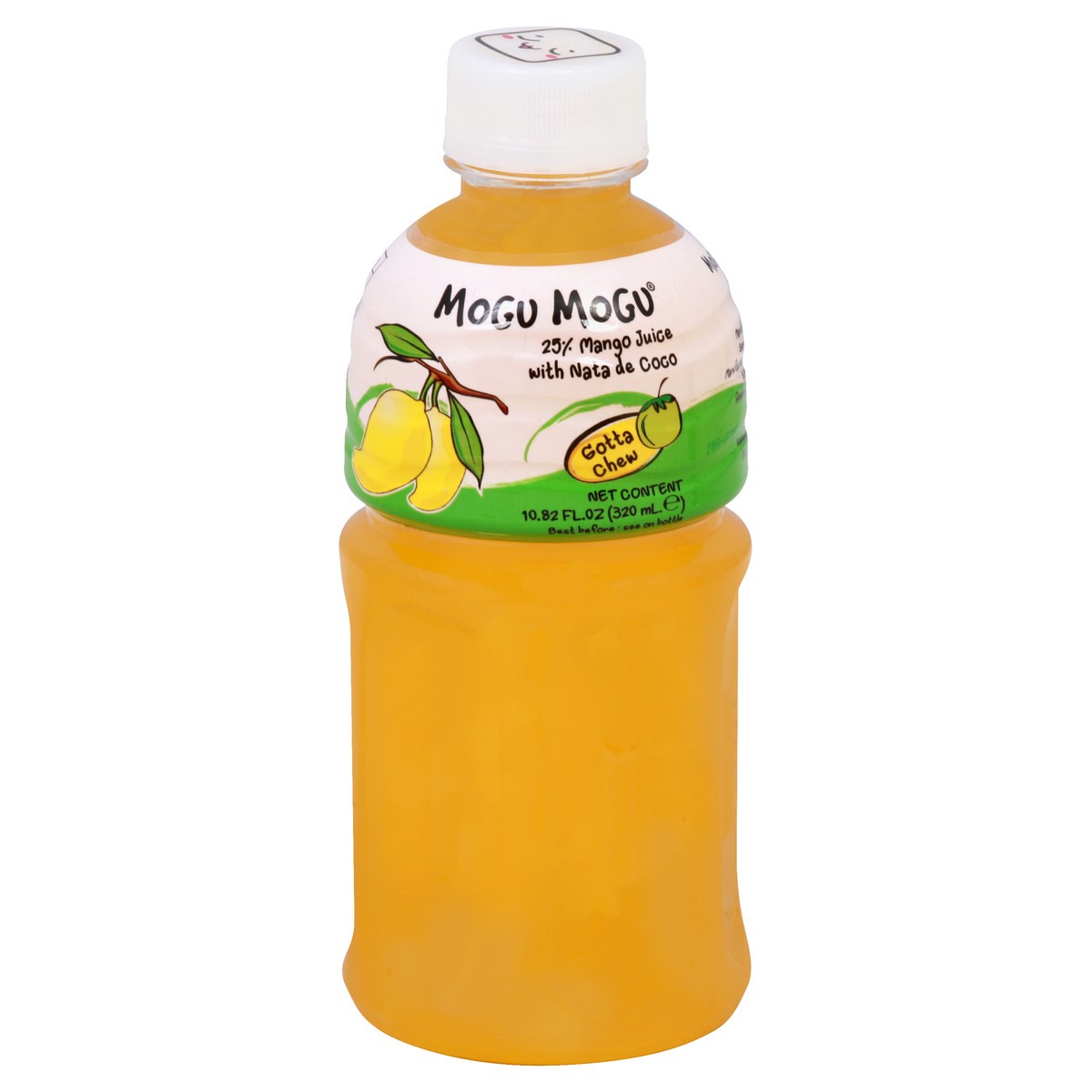 slide 2 of 7, Mogu Mogu Mango Flavored Drink with Nata de Coco 10.82 fl oz, 10.82 fl oz