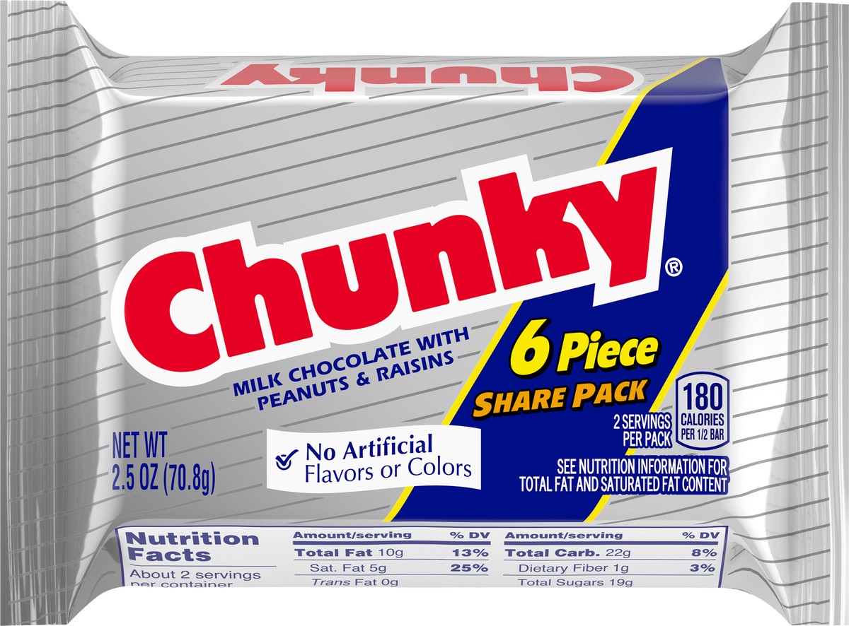 slide 6 of 9, Chunky -Ferrero Chunky Candy Bar Share Pack, 2.5 oz