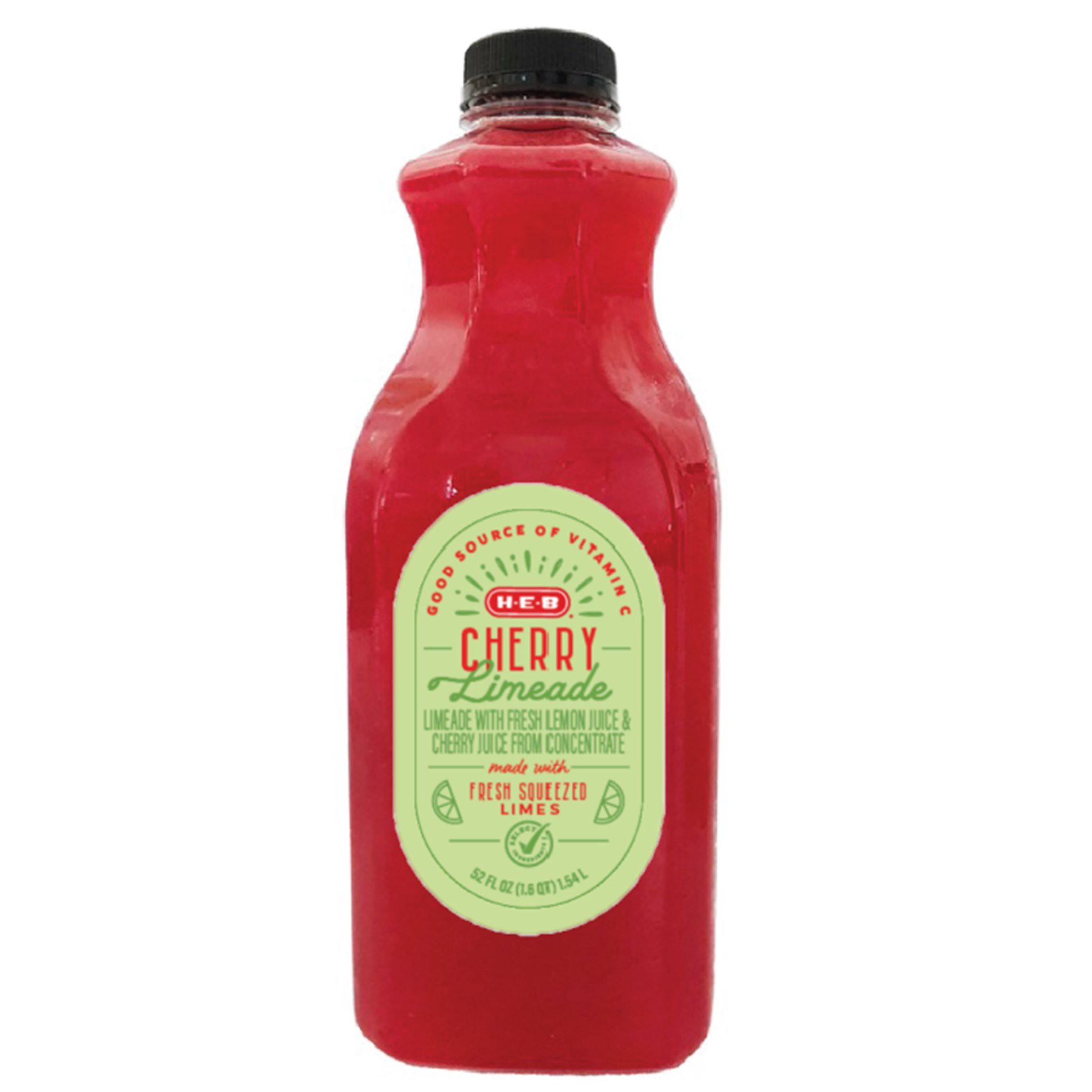 slide 1 of 1, H-E-B Cherry Limeade, 52 fl oz