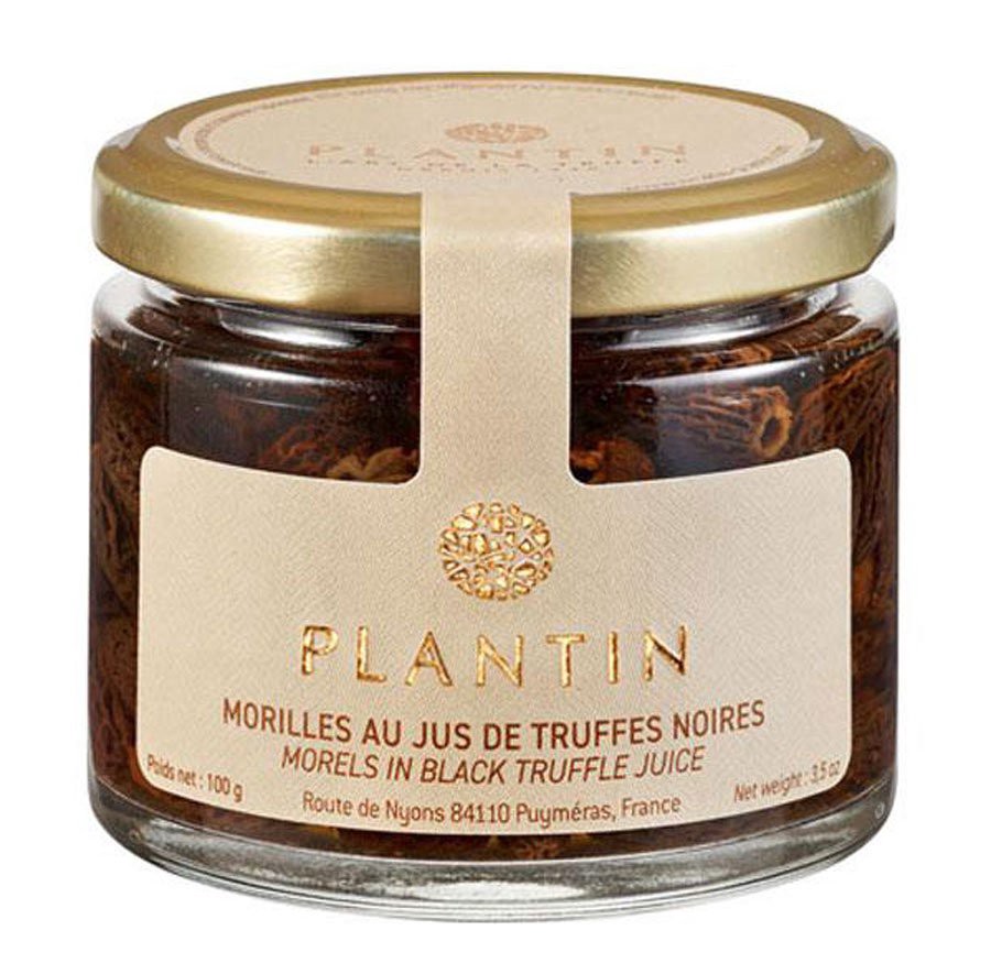 slide 1 of 1, Plantin Morels in Black Truffle Juice, 3.5 oz