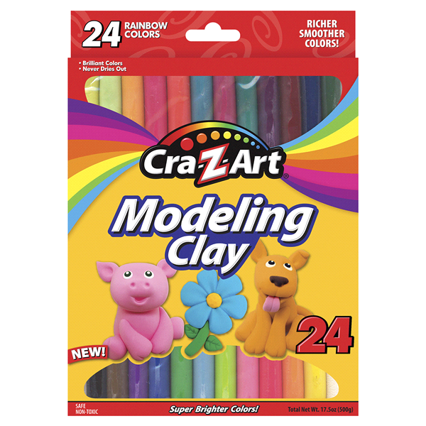 slide 1 of 1, Cra-Z-Art Rainbow Colors Modeling Clay, 24 ct