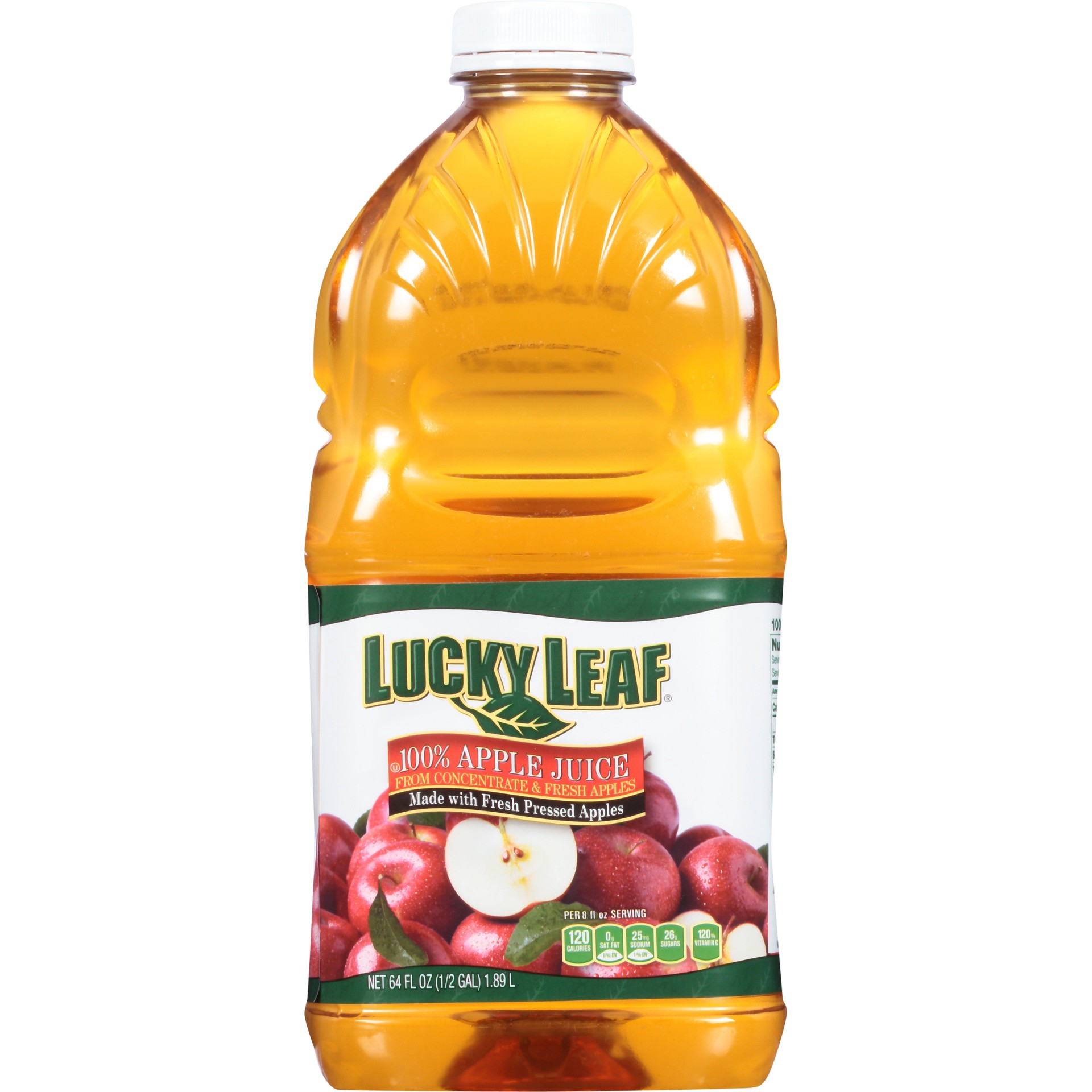 slide 6 of 6, Lucky Leaf Premium Plus 100% Apple Juice - 64 fl oz, 64 fl oz