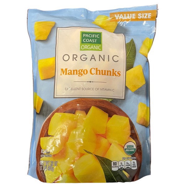 slide 1 of 1, Pacific Coast Organics Pacific Coast Orgranic, Organic Frozen Mango Chunks, 32 oz