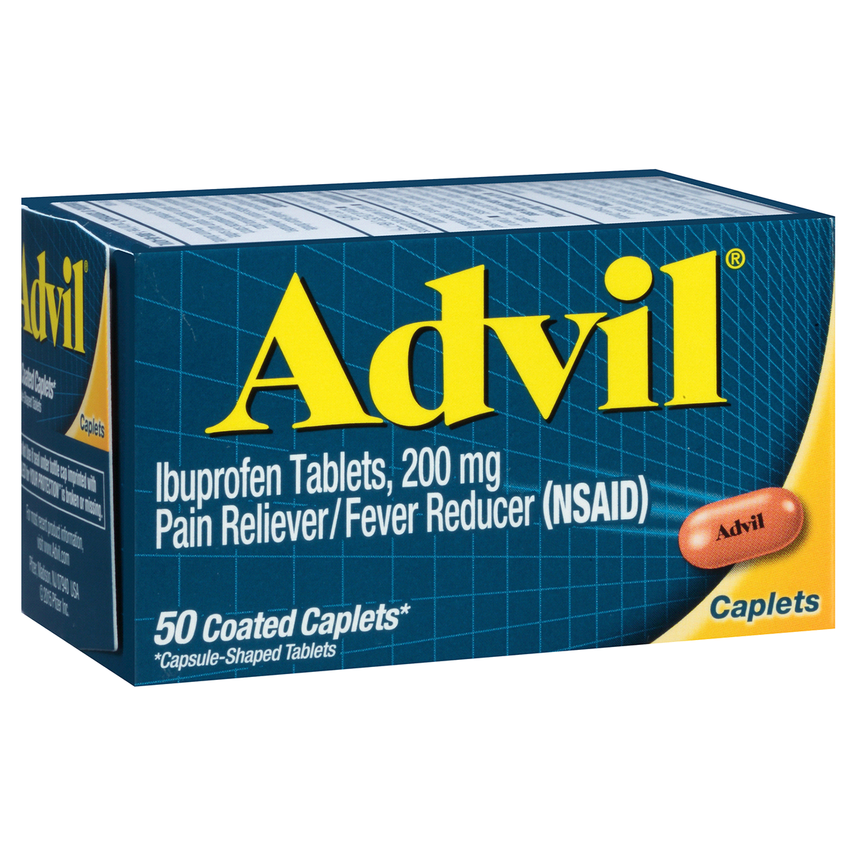 slide 4 of 5, Advil Pain Reliever/Fever Reducer (Ibuprofen) 200mg, 50 ct