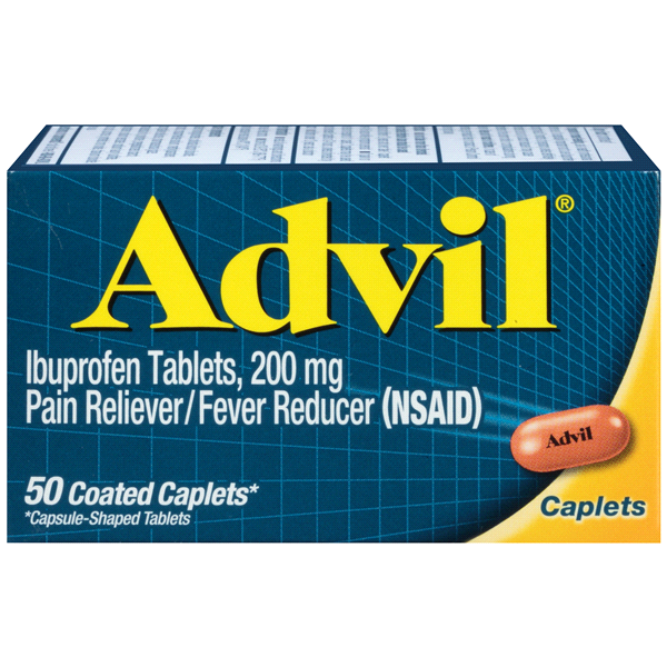 slide 1 of 1, Advil Pain Reliever/Fever Reducer (Ibuprofen) 200mg, 50 ct