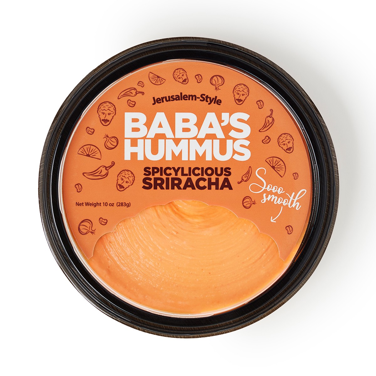 slide 1 of 1, Baba's Sriracha Hummus, 10 oz