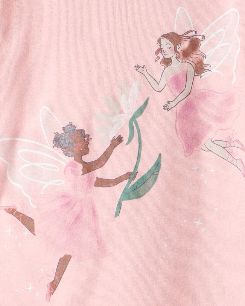 slide 3 of 3, Carter's Carters Baby Girl Fairy Floral 100% Cotton Long-Sleeve Snug Fit 4-Piece Pajamas - Pink/Purple Pink/Purple 6M, 4 pc