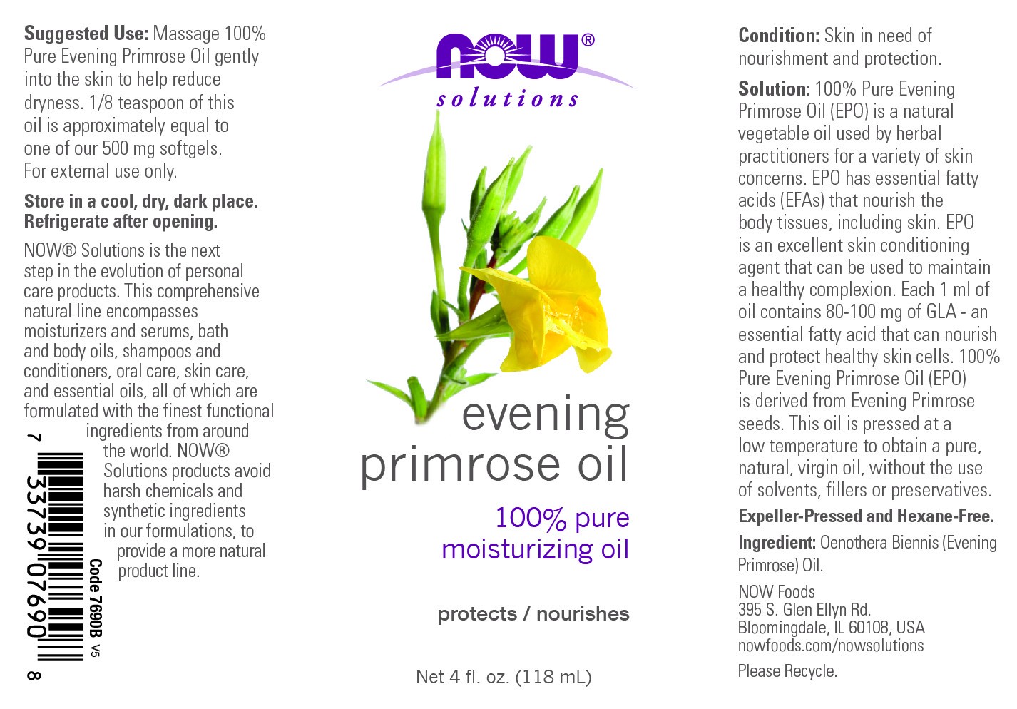 slide 2 of 2, NOW Solutions Evening Primrose Oil - 4 fl. oz., 4 oz