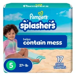 Pampers Splashers Swim Diapers, Size 5+, 17 Count