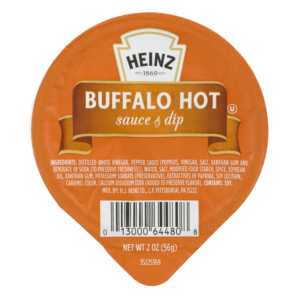 slide 1 of 3, Heinz Sauce & Dip Buffalo Hot, 2 oz