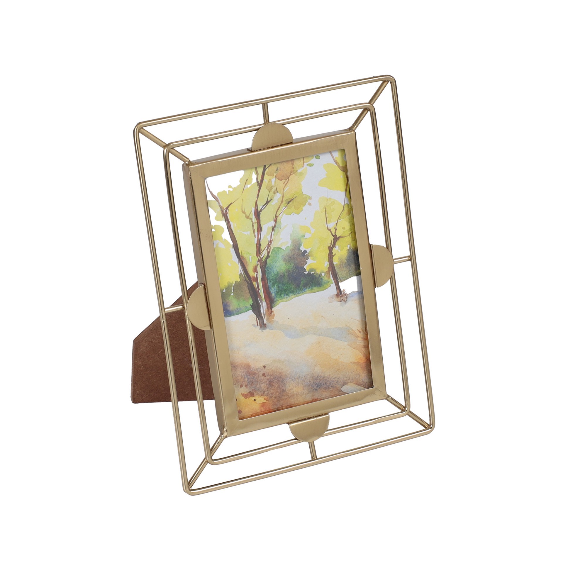 slide 2 of 2, 4" X 6" Gold Metal Wire Tabletop Frame, Atelier By Studio Decor, 4 in x 6 in