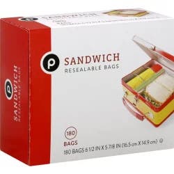 Publix Sandwich Bags, Resealable