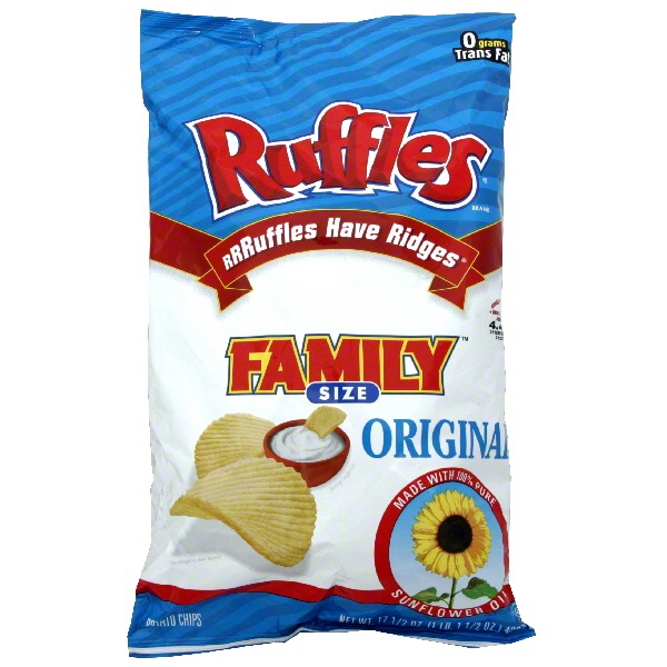 slide 1 of 1, Ruffles Chips Original, 17.5 oz