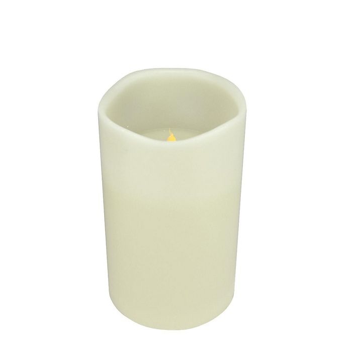 slide 1 of 1, Northlight Flameless Candle - White, 12 in