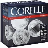 slide 1 of 1, Corelle Vive Reminisce Dinnerware Set - White/Gray, 16 ct