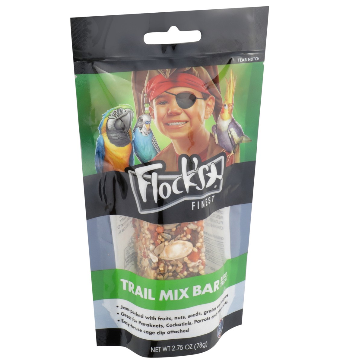 slide 7 of 11, Flock's Finest Trail Mix Bar Bird Treat, 2.75 oz