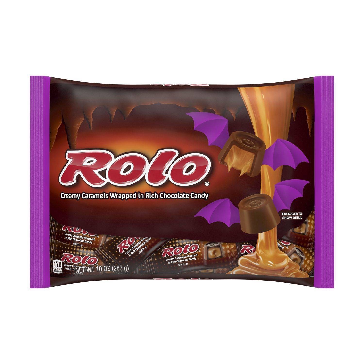 slide 1 of 5, Rolo Chocolate Caramel Candies Halloween Candy, 10 oz