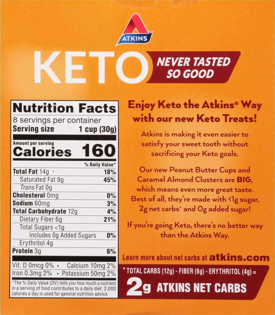 slide 4 of 9, Atkins Keto Peanut Butter Cups, 8 ct