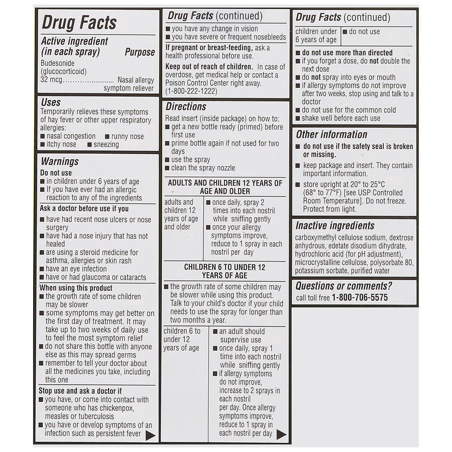 slide 2 of 5, Walgreens 24-Hour Budesonide Nasal Spray, 0.29 oz