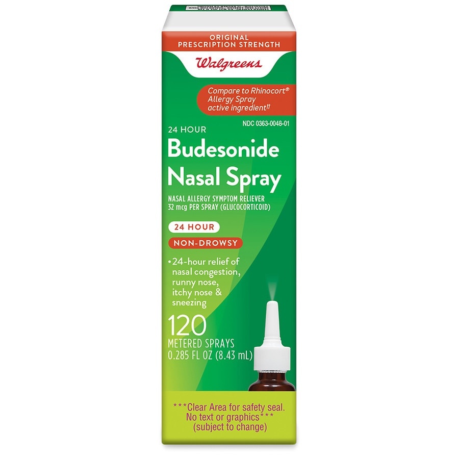 slide 1 of 1, Walgreens 24-Hour Budesonide Nasal Spray, 0.29 oz