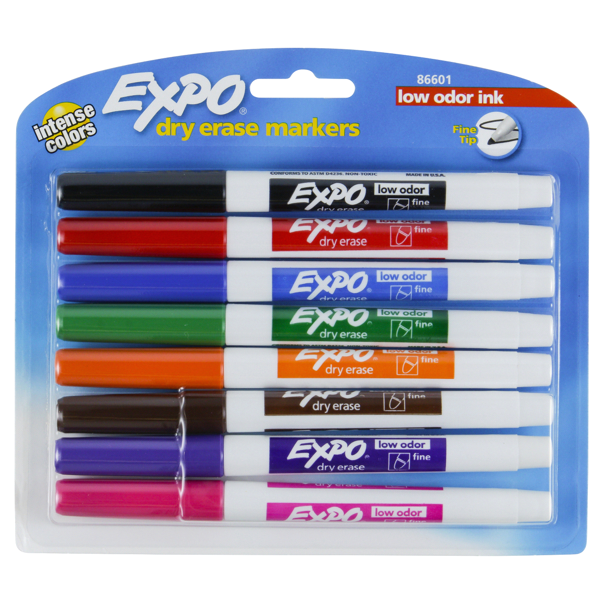 slide 1 of 2, Expo Fine Tip Low Odor Dry Erase Markers, 8 ct