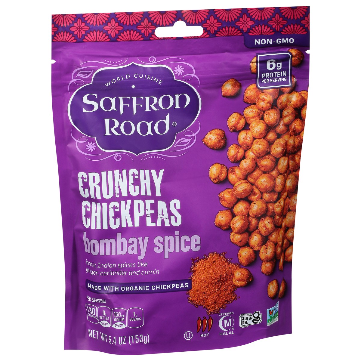 slide 2 of 13, Saffron Road Bombay Spice Crunchy Chickpeas, 5.4 oz